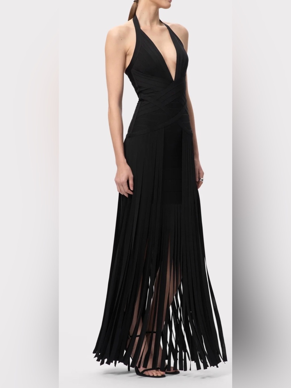 Herve Leger Scarlet Gown
